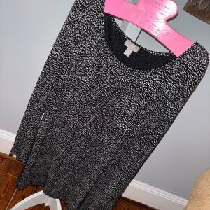 J. Jill Black and White Textured Top tunic.  Sz Lg